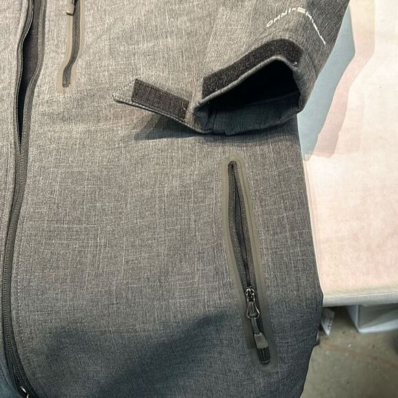 Columbia Mens Jacket Coat Gray Sz Medium Full Zip Softshell Front Hand Pockets - Picture 5 of 8